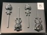 497sp Astronaut Animals Chocolate Candy Lollipop Mold FACTORY SECOND